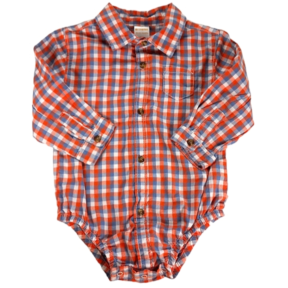 Gymboree Shirt Button-Down One Piece Size 18-24 Months